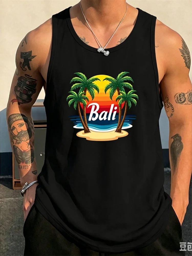 3D Printing Bali - Męska koszulka bez rękawów na lato