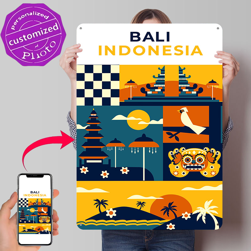 3D Printing Bali - Plakat z nadrukiem 3D z motywem