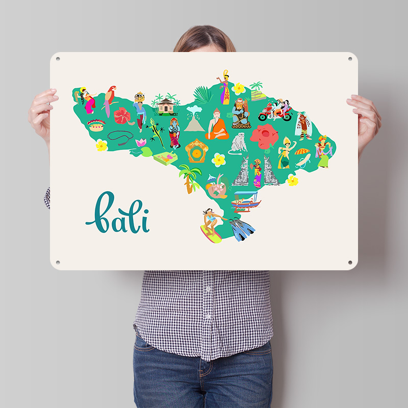 Mapa Bali Ilustracja Plakat Re – 3D Printing Bali recenzja i cena