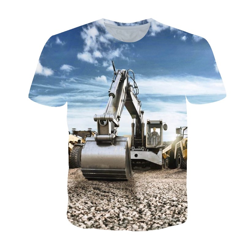 Letnia spersonalizowana koszul – 3D Printing Excavator recenzja i cena