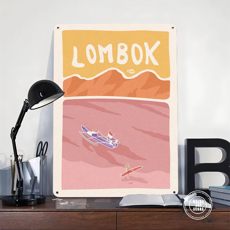 Plakat Bali Lombok Surf Retro  – 3D Printing Bali recenzja i cena