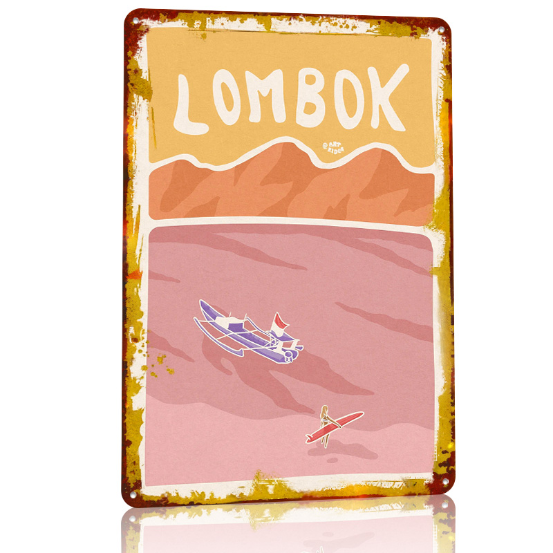 Plakat Bali Lombok Surf Retro  – 3D Printing Bali recenzja i cena